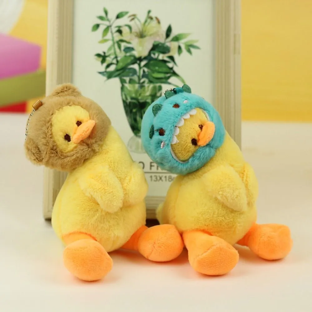 Fashion Stuffed Plush Cartoon Yellow Keychain Animals Soft Duck Creative Cute School Bag Pendant_voghion.com