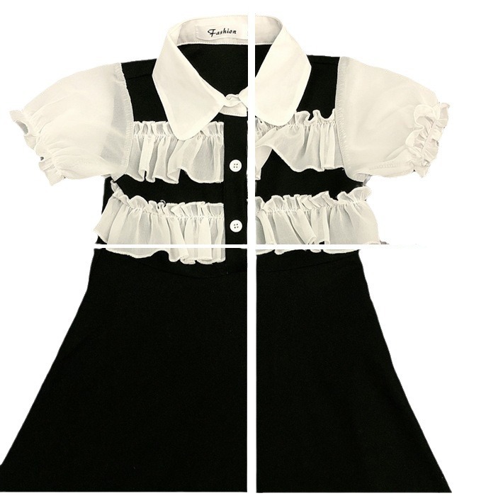 Mother&Kids Family dress small fragrance dress summer dress father women POLO shirt top_voghion.com