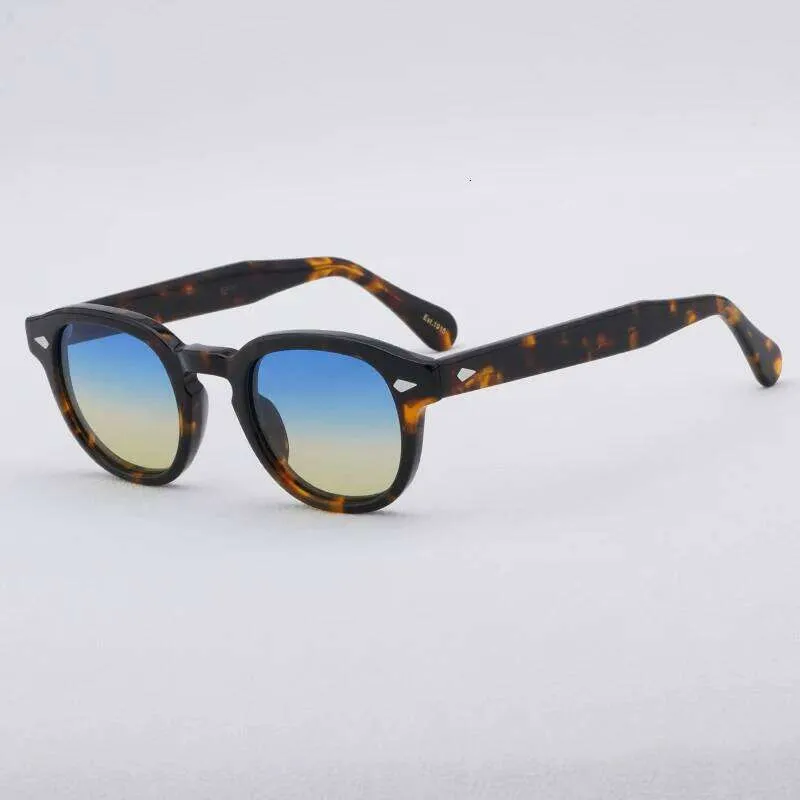 Occhiali da sole vintage in acetato di alta qualità per uomo e donna, con montatura nera tartarugata, del marchio Lemtosh._voghion.com