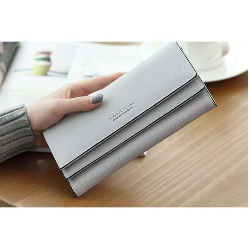 Herbst Neue Lange Dreifach Gefaltete Brieftasche Für Damen Mit Großem Fassungsvermögen, Karten-Stil, Multifunktion, Modische Studentin_voghion.com
