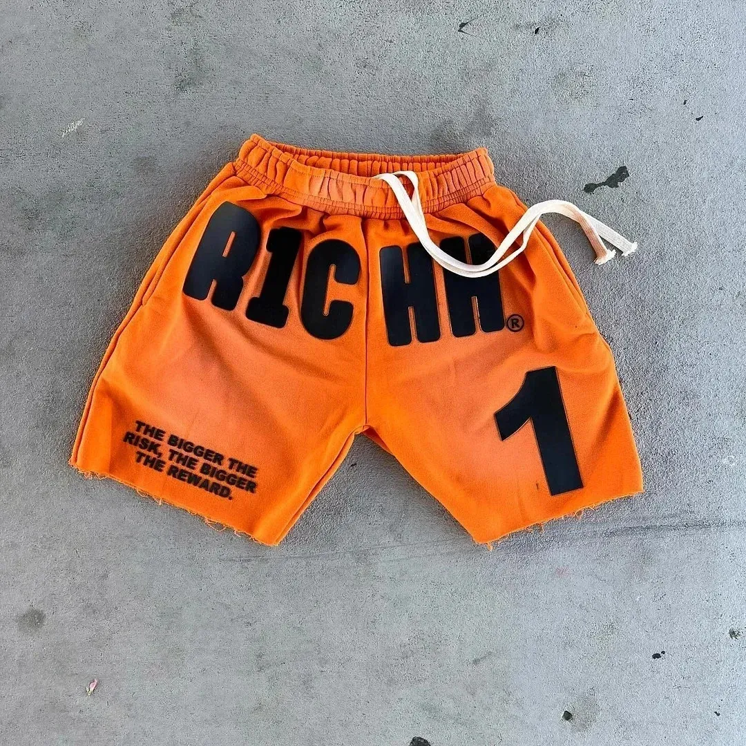 Vasaras amerikāņu hiphopa burtu Y2K vīriešu un sieviešu šorti Haruku gotikas ikdienas basketbola bikses 241230_voghion.com