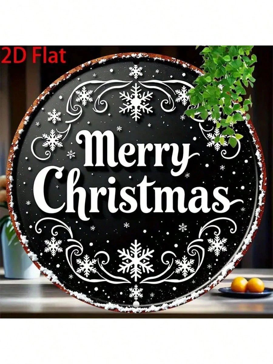 Weihnachtsschild aus Holz – 20 x 20 cm, geeignet für Zuhause, Küche, Bar, Café, Garage, Weihnachtsdekoration_voghion.com