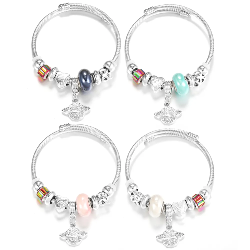 Charm Bangle Bracelet Butterfly Rhinestone Adjustable For Women_voghion.com
