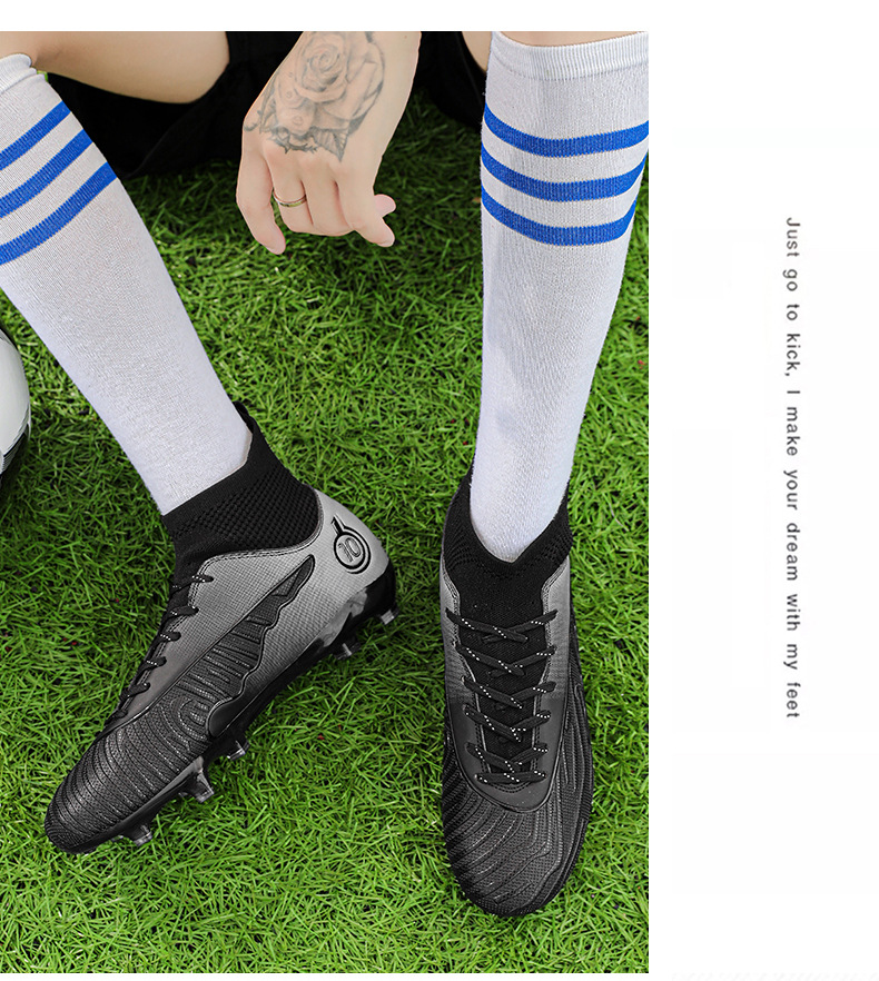 Soccer shoes Men's and women's spike crushing student game training shoes_voghion.com
