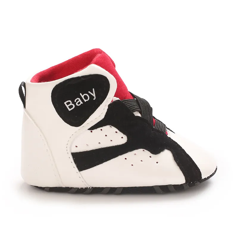 Muoti korkeavartiset vauvan pojat tytöt vauvan koripallo littlesprouts urheilukengät rento liukumaton ensiaskelkengät_voghion.com