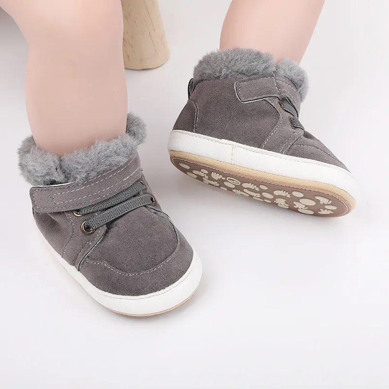Winter Infant Boots Warm Plush First Walker Shoes For Newborns_voghion.com