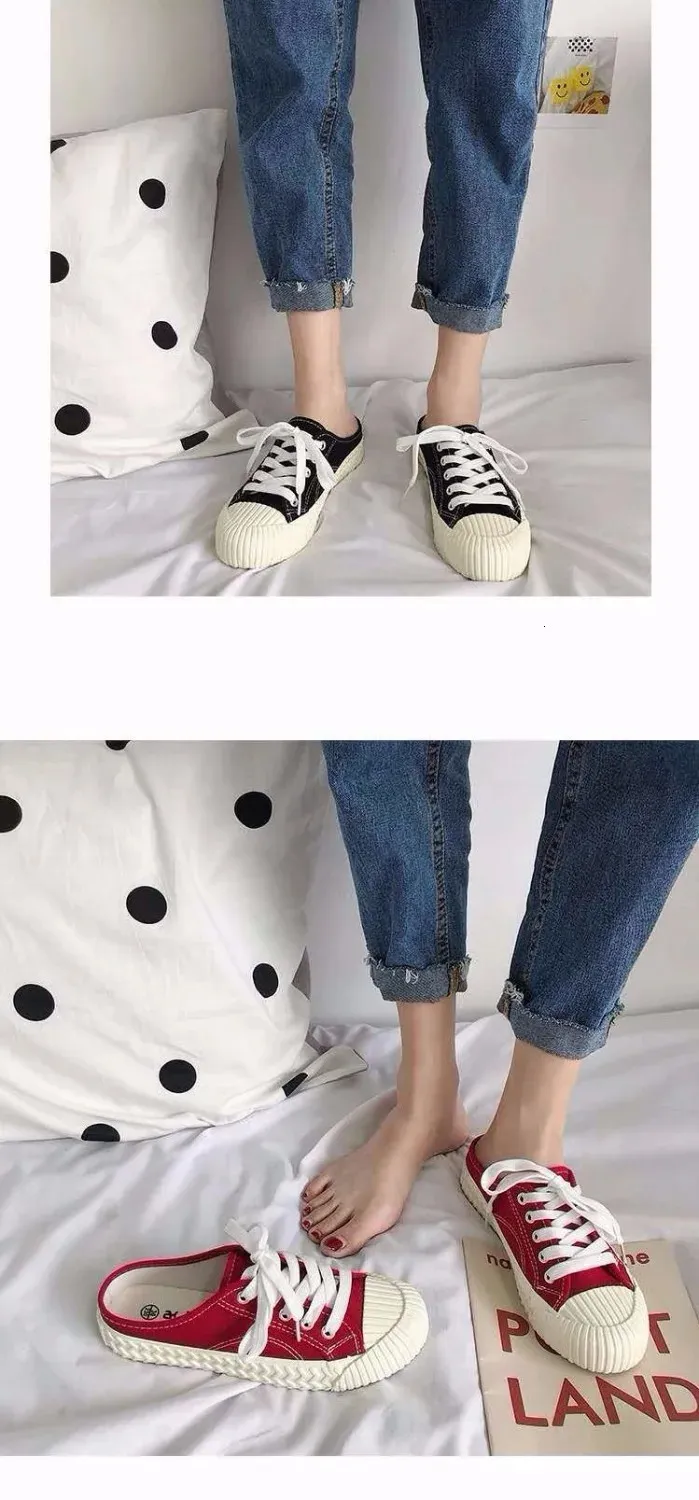 Halbschuhe aus Segeltuch mit runder Zehenpartie und flacher Unterseite im College-Stil, lässig, bequem, atmungsaktiv, vielseitiges Modebrett_voghion.com