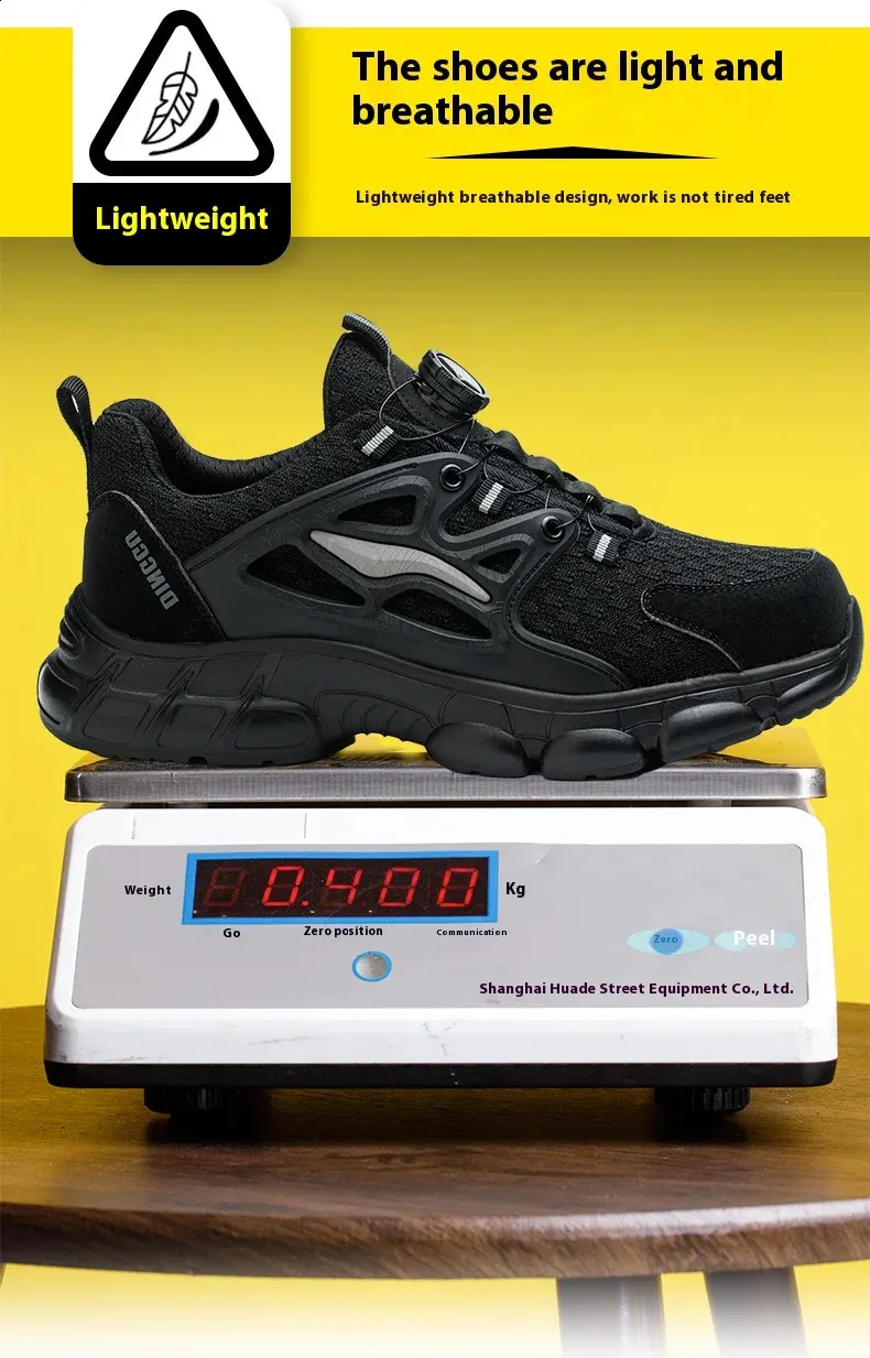 Rotating Button Mens Womens Steel Toe Plus Size 47 48 Work Sports Shoes Protective Safety Boots 250226_voghion.com
