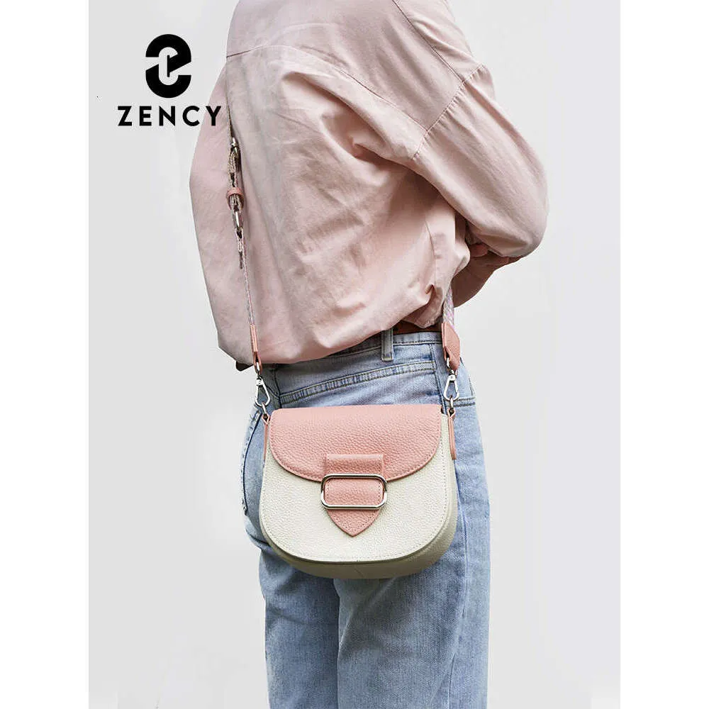 Zency Donna 100% Vera Pelle Borsa a Tracolla Piccola Borsa a Tracolla da Ascella con Due Cinghie per l'Estate_voghion.com