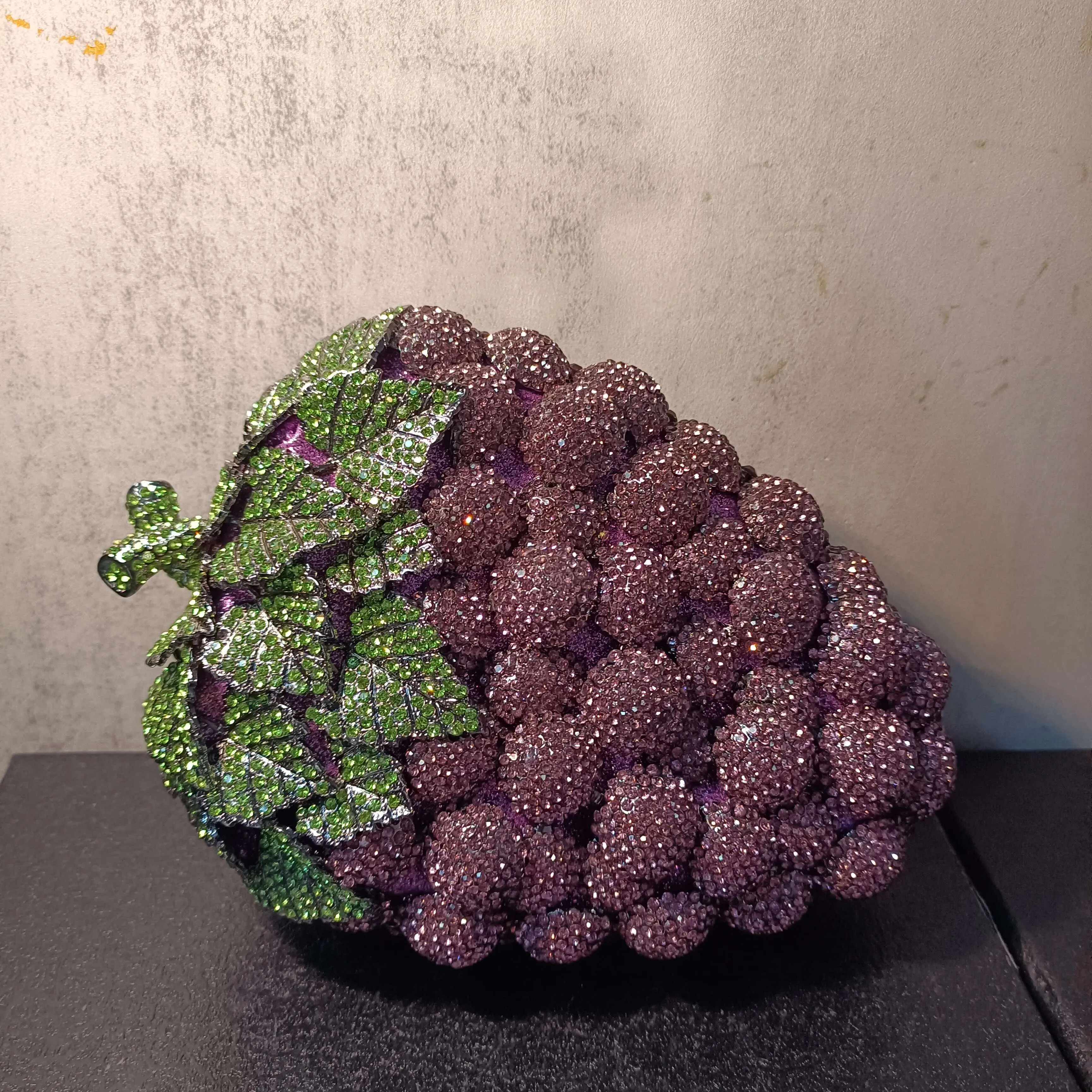 Moda Üzüm Kristal Çanta Mor Tasarımcı Kadın Parti Çantaları Mini Çantalar Drop Shipping Düğün Gelin Çantaları_voghion.com