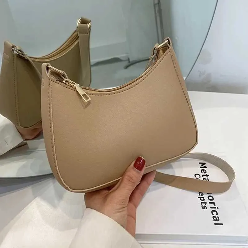 Elegant Women's Solid Colour Pu Leather Shoulder Bag Handbag_voghion.com