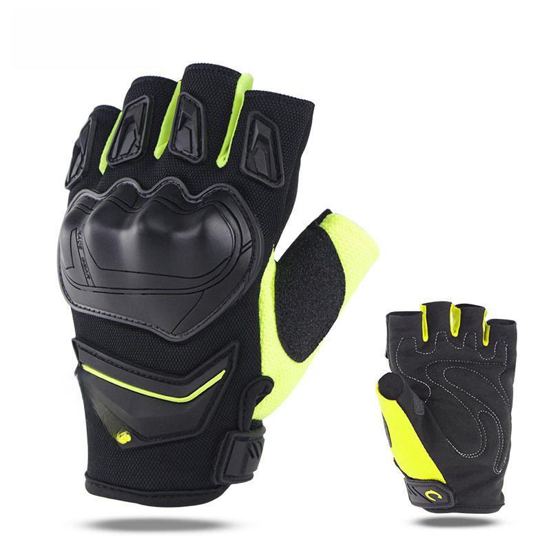 Robuste Halbfinger-Motorradhandschuhe für Sommerfahrten_voghion.com