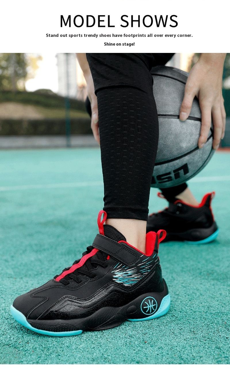 Boys' youth professional sneakers summer new children's sports basketball shoes_voghion.com