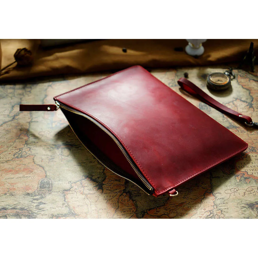 11*7 zoll Echtes Leder Aktentasche Business Computer Hülse Fall Mode Brieftasche Tablet Für Ipad Schützen Abdeckung Tasche_voghion.com