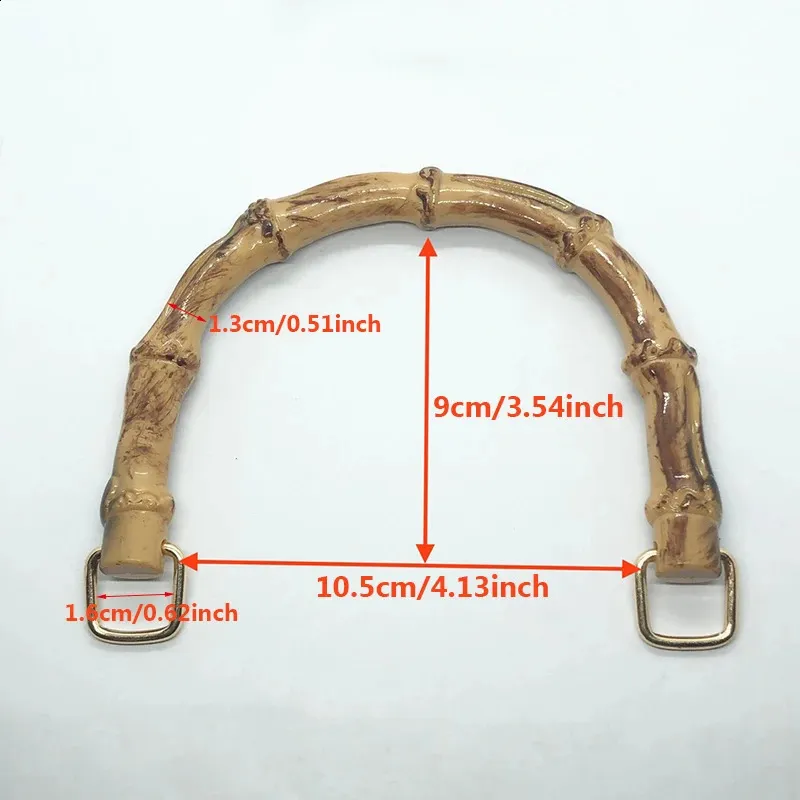 U Shape Bamboo Handles Handbags Women Purse Tote With k Buckle Woven Handle For DIY Bag Making Accessories 240731_voghion.com