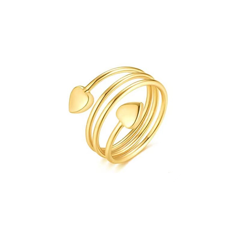 Beliebter herzförmiger Magnetring, hochwertiger, verstellbarer Federring mit Magnetverschluss_voghion.com