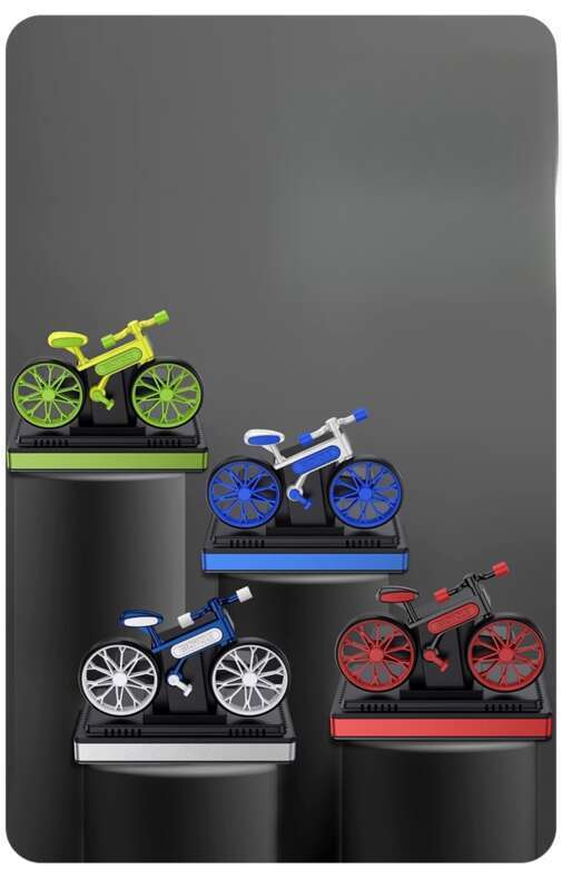 Car Mounted Solar Powered Rotating Creative Interior High-end Decoration Men's Center Console Bicycle Ornament Solid_voghion.com