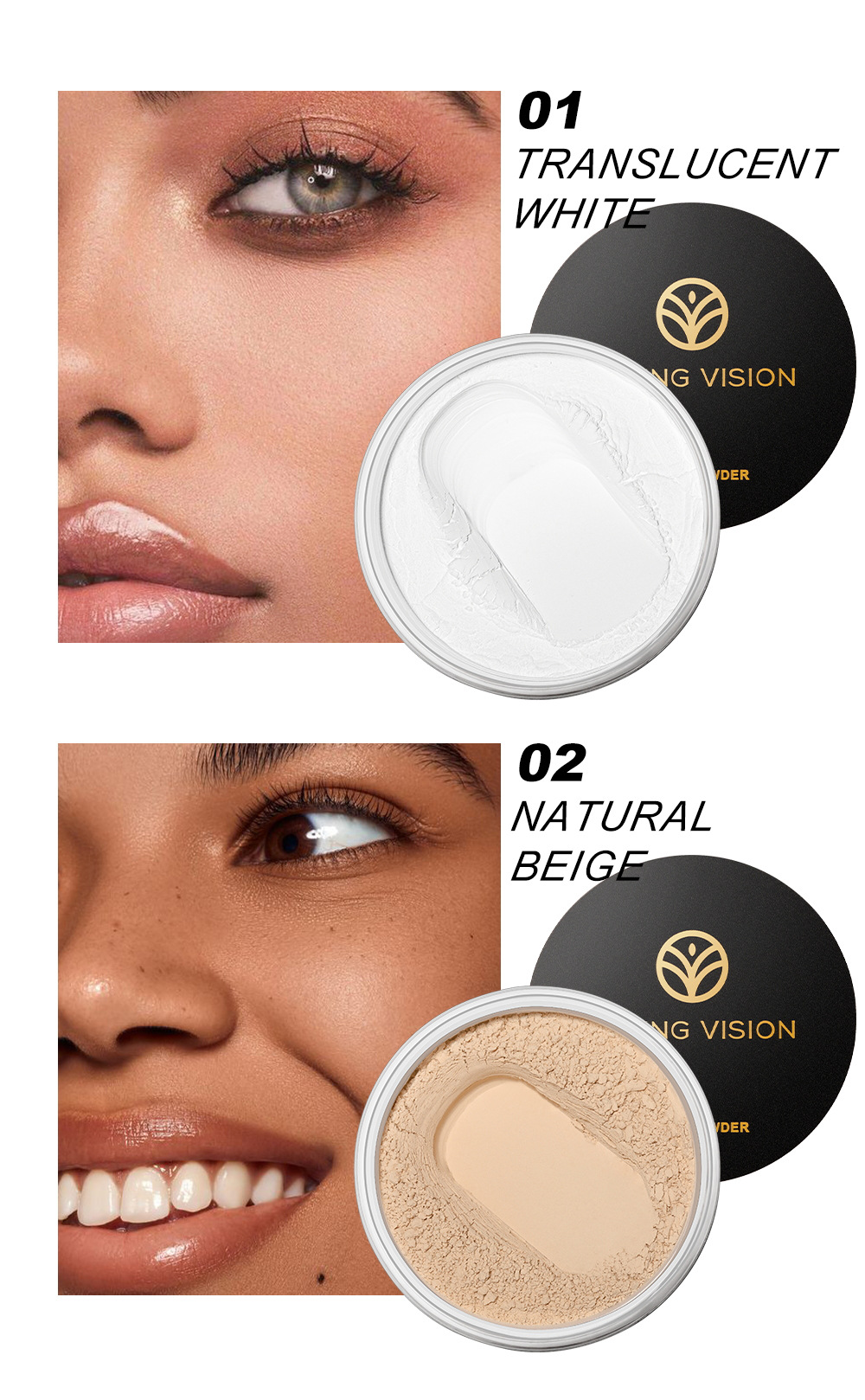 Poudre libre pour le visage, imperméable, contrôle de l'huile, poudre de réglage translucide, cosmétiques professionnels pour femmes, maquillage durable pour Pores invisibles_voghion.com