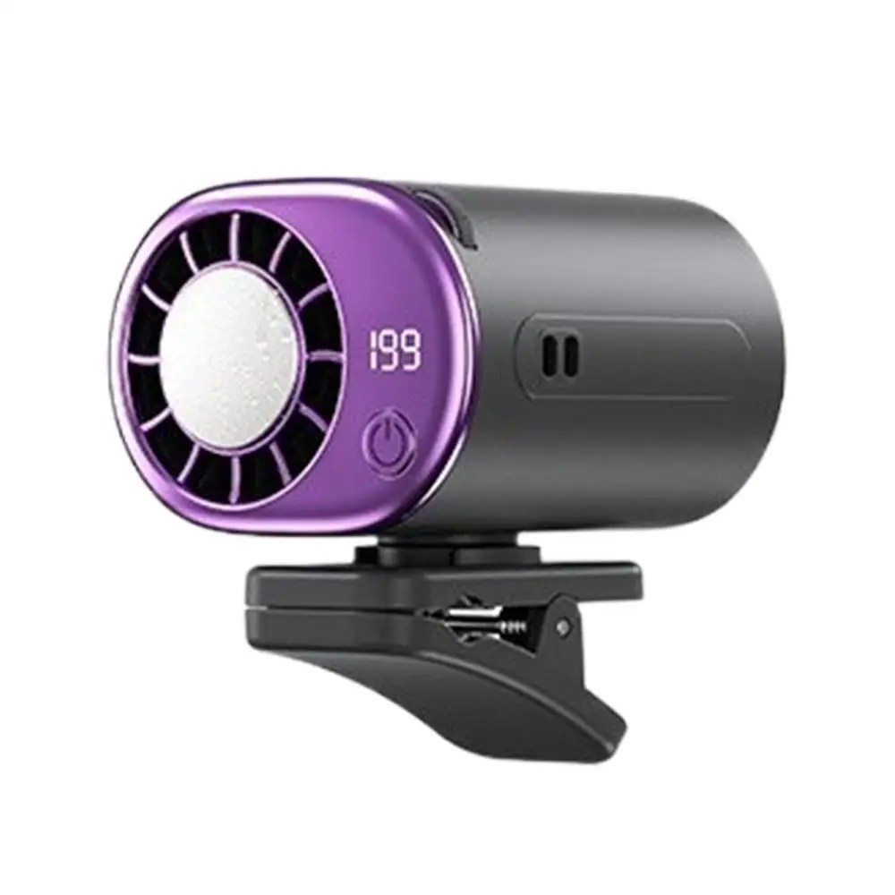 Portable Clip On Fan With Led Display And Usb Rechargeable Battery_voghion.com