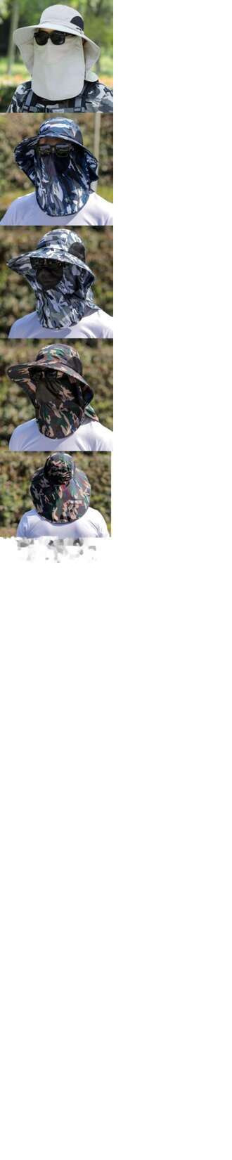 Sunshade For Men's Fishing UV Sun Resistant Waterproof Hat, Summer Outing Face And Neck Protection Hat_voghion.com