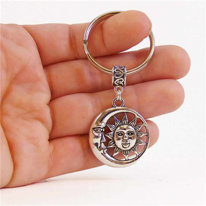 Education & Office Supplies Charming Moon Sun Keychain_voghion.com