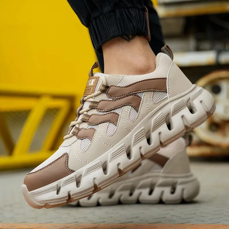 Sicherheitsschuhe für Herren und Damen, stoßfest, perforiert, atmungsaktiv, leicht, Arbeits- und Sportschuhe, nicht abnehmbar, Wanderstiefel, Größe 36–46_voghion.com