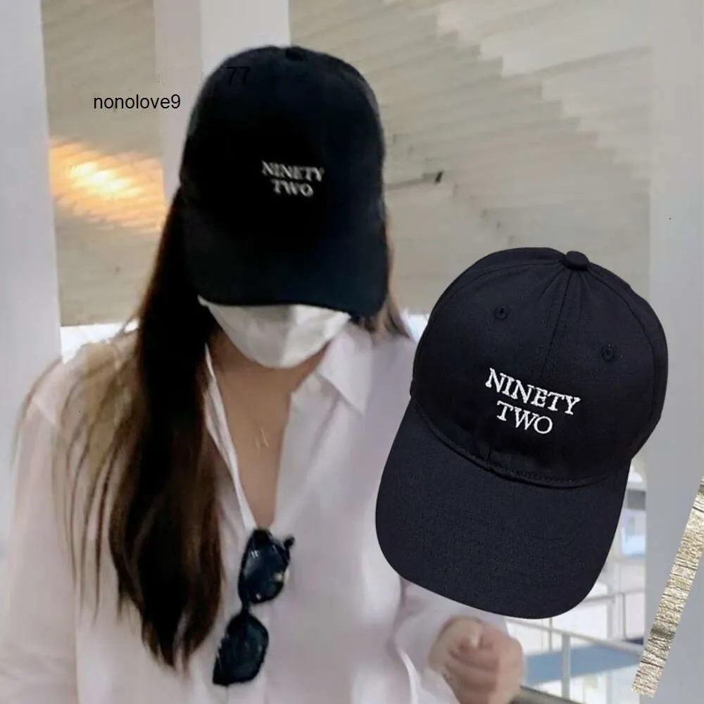 2024 Ball Caps Freen Becky Same Letter NINETY TWO Hat Cotton Pure Black Baseball Cap Sun Visor Protection 230830 Great_voghion.com