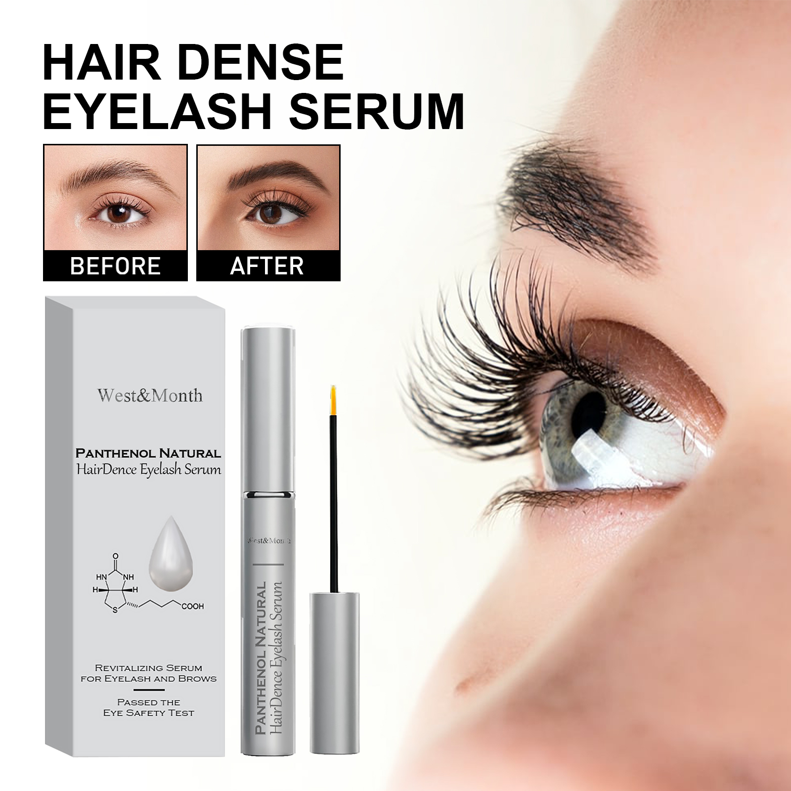 West&Month Verlengende Volumizing Mascara Ultra-Zwarte Kruldefinitie Voedende Formule Met Ergonomische Borstel_voghion.com