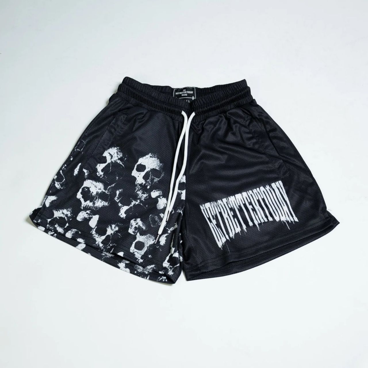Men's Sports Mesh Quick-Dry Trendy Brand Boxing Leg Training Muscle Fitness Long Run Printed Basketball Shorts_voghion.com