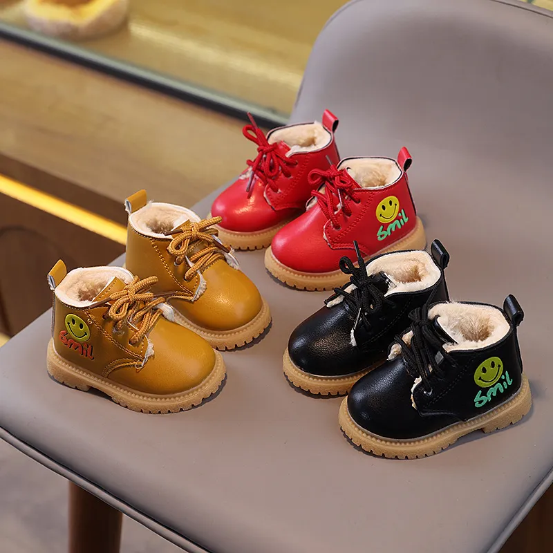 Toddlers Kids Winter Infant Warm Thick Boys Girls Snow Cutefeet Little Baby Leather Cotton Boots Fashion Soft Sizes 16 -_ecoleips.com