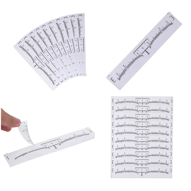 Disposable 50pcs-Lot Eyebrow Ruler Sticker Adhesive Microblading Guide Permanent Makeup Tool_voghion.com