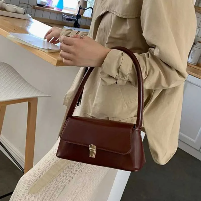 Shoulder Bag Crossbody Bag And Handbag Set For Women Solid Colour_voghion.com