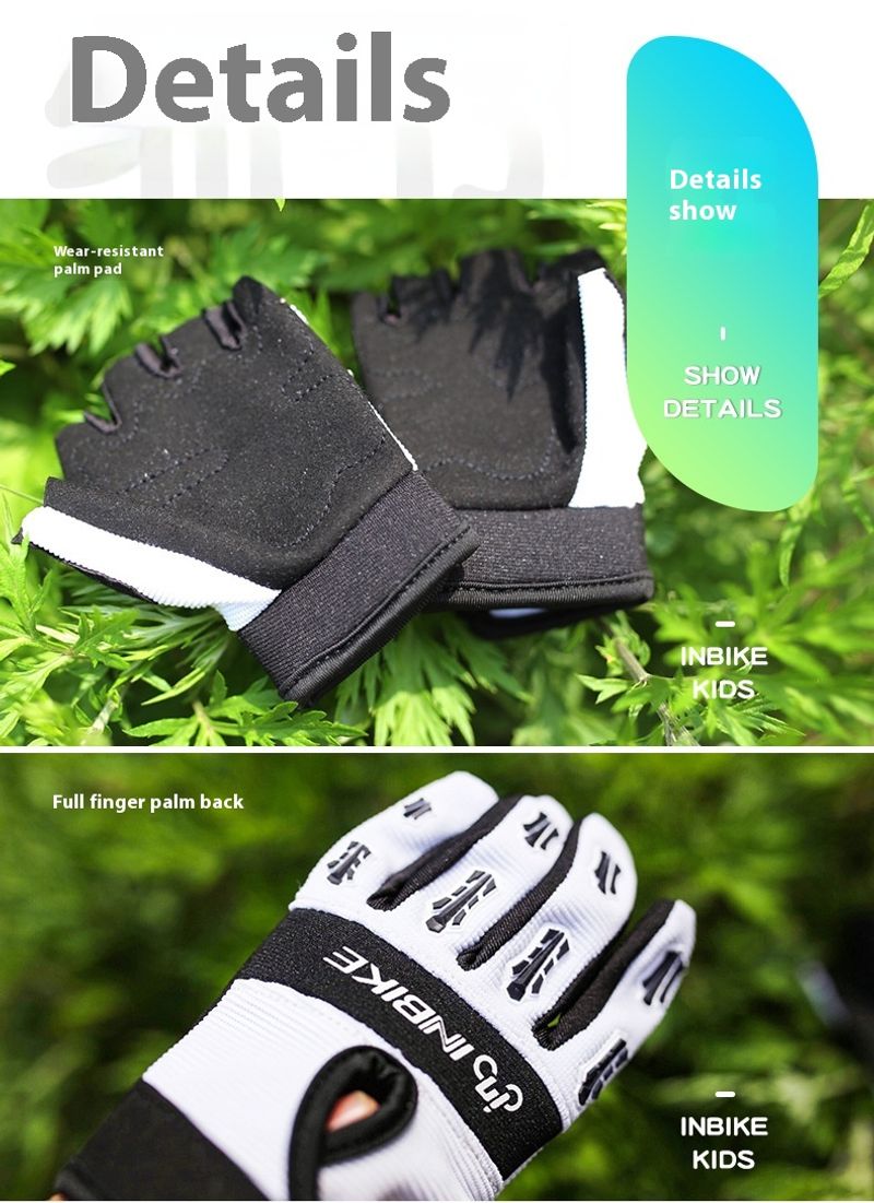 INBIKE balance bike gear, half children's gloves, full finger skateboard riding anti-collision safety protective gear_voghion.com