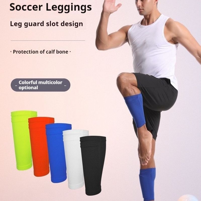 Double layer breathable men's mid length leg protection fi insertion board set, football anti slip sock set_voghion.com