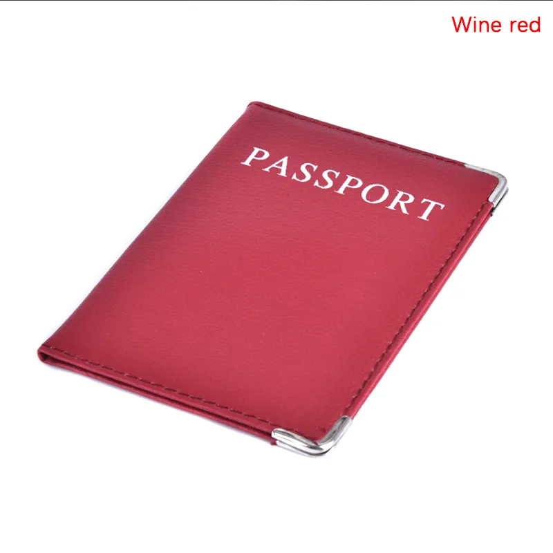 1 peça capas casuais de couro sintético porta-cartão de identidade de viagem capa protetora para passaporte_voghion.com