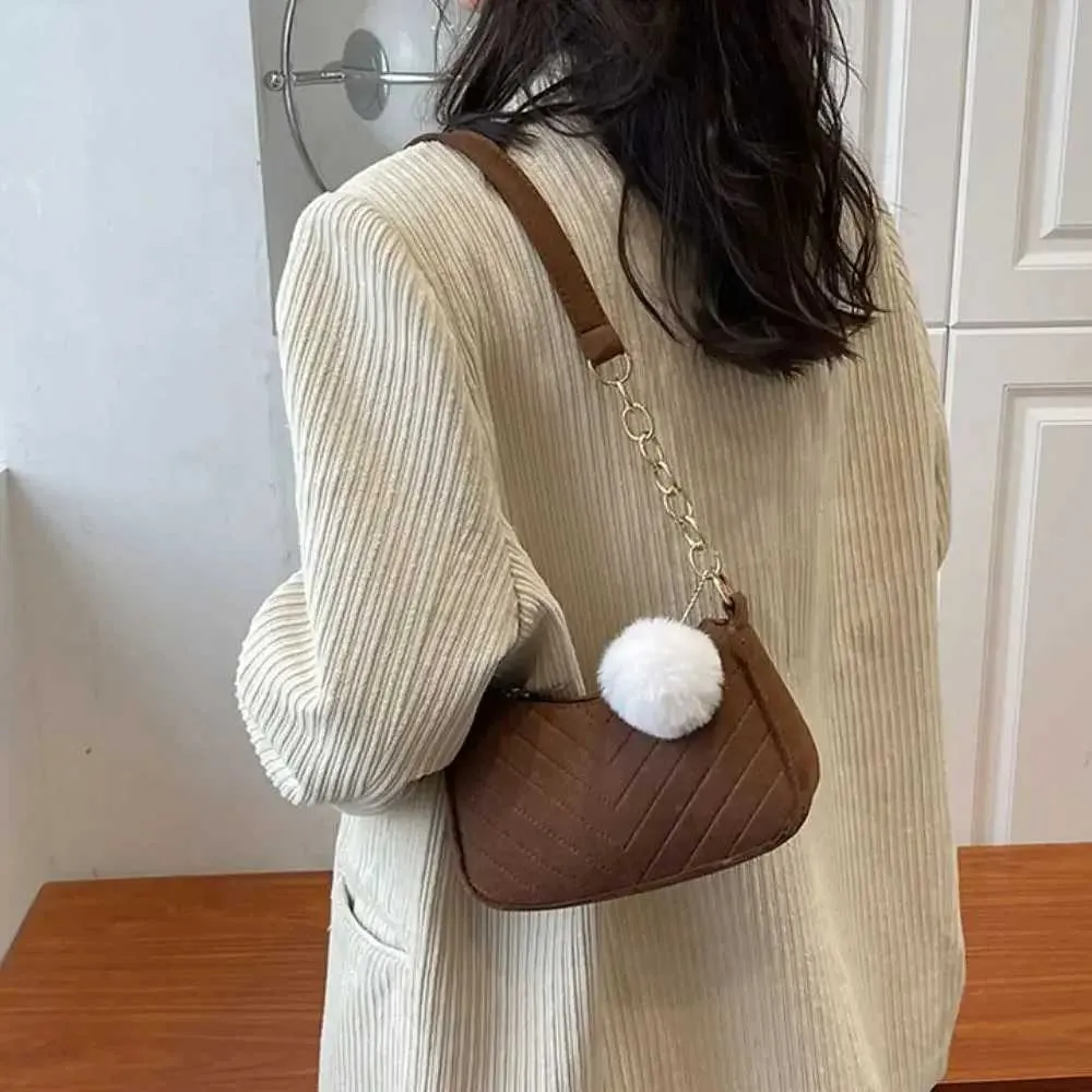 Fashion Women Shoulder Bag Solid Color Mini Underarm Handbag_voghion.com