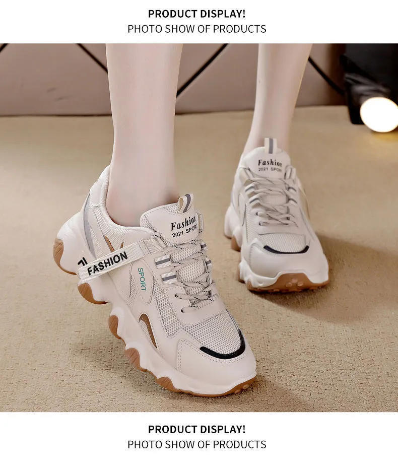 Matsuke Sole Round Toe Dad With Mesh For Comfortable Breathability Fashionable And Versatile Casual Sports Shoes_voghion.com