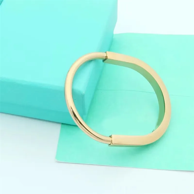 Lock Designer Women Stainless Steel Rose Gold Sier Bracelet Fashion Jewelry Gifts Bangle CYG239279-6_voghion.com