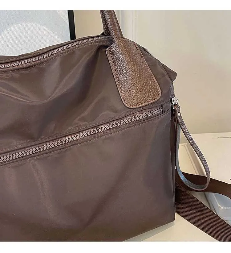Sac à main en toile de nylon pour femmes, nouvelle tendance automne/hiver 2024, sac messager coréen décontracté de grande capacité, sac à main Y241011_voghion.com