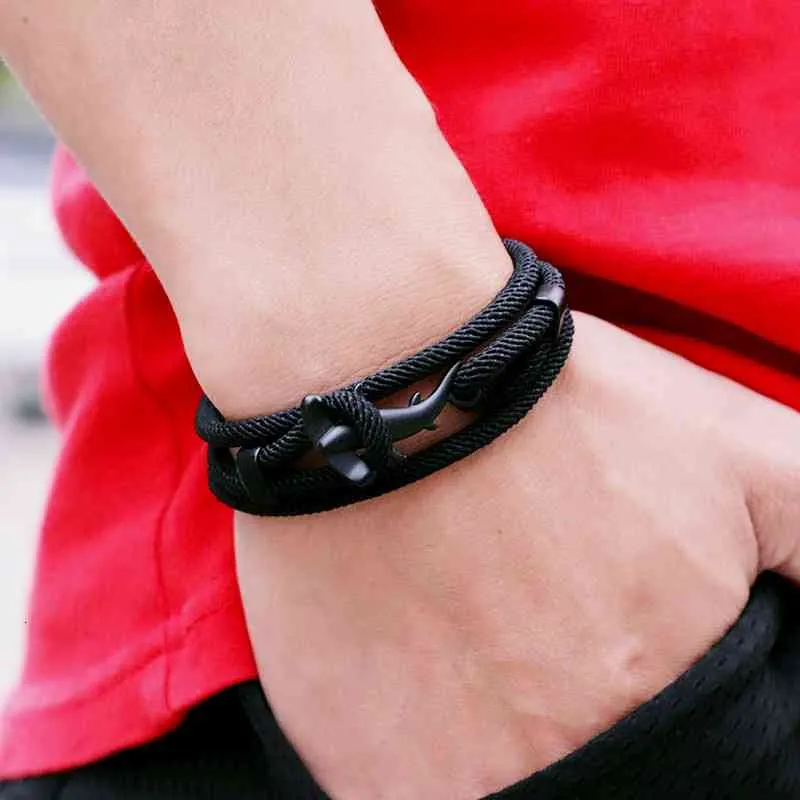 Ozean Tier Hai Armband Homme Weibliche Multi-schicht Einstellbare Charm Braslet Camping Schmuck Strand Zubehör Geschenk Für_voghion.com