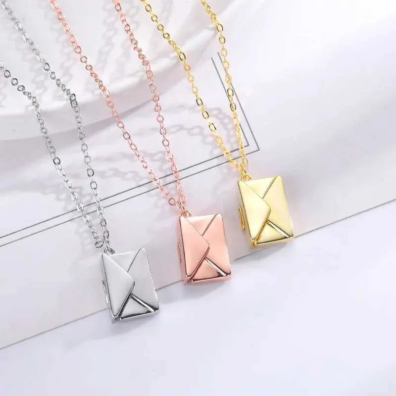 Halsband Dammode Kärleksbrev Hänge Halsband Utsökt Personlighet Kuvertprydnad Årsdag Födelsedag_voghion.com