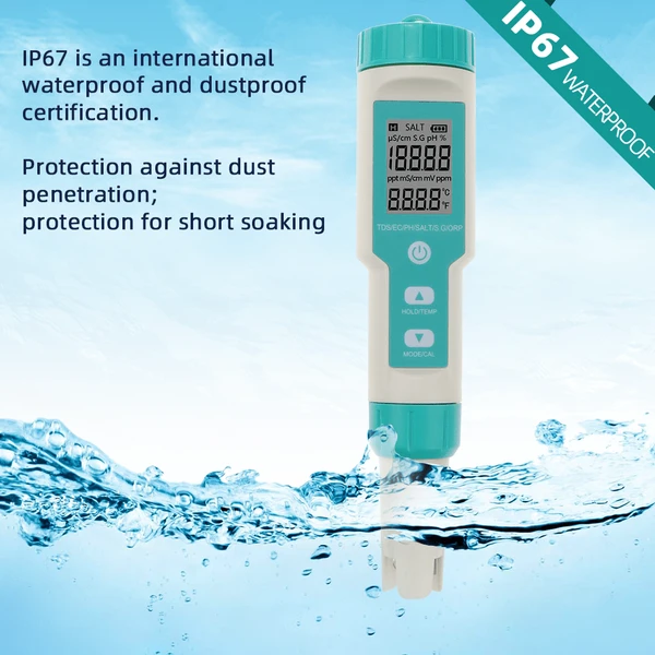 Water Quality Tester 7 In 1 Ph Tds Ec Orp Salinity Sg Temp Meter_voghion.com
