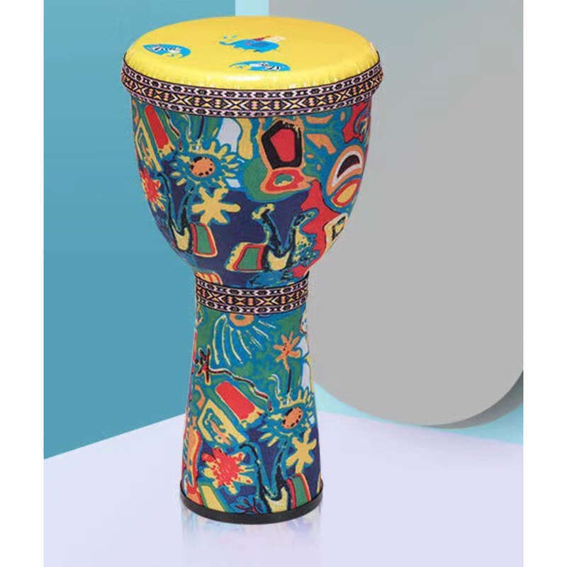 Drum 8-inch Kindergarten Children's Ultra Lightweight PVC Sheepskin Fabric Hand Drum 10 Inches_voghion.com