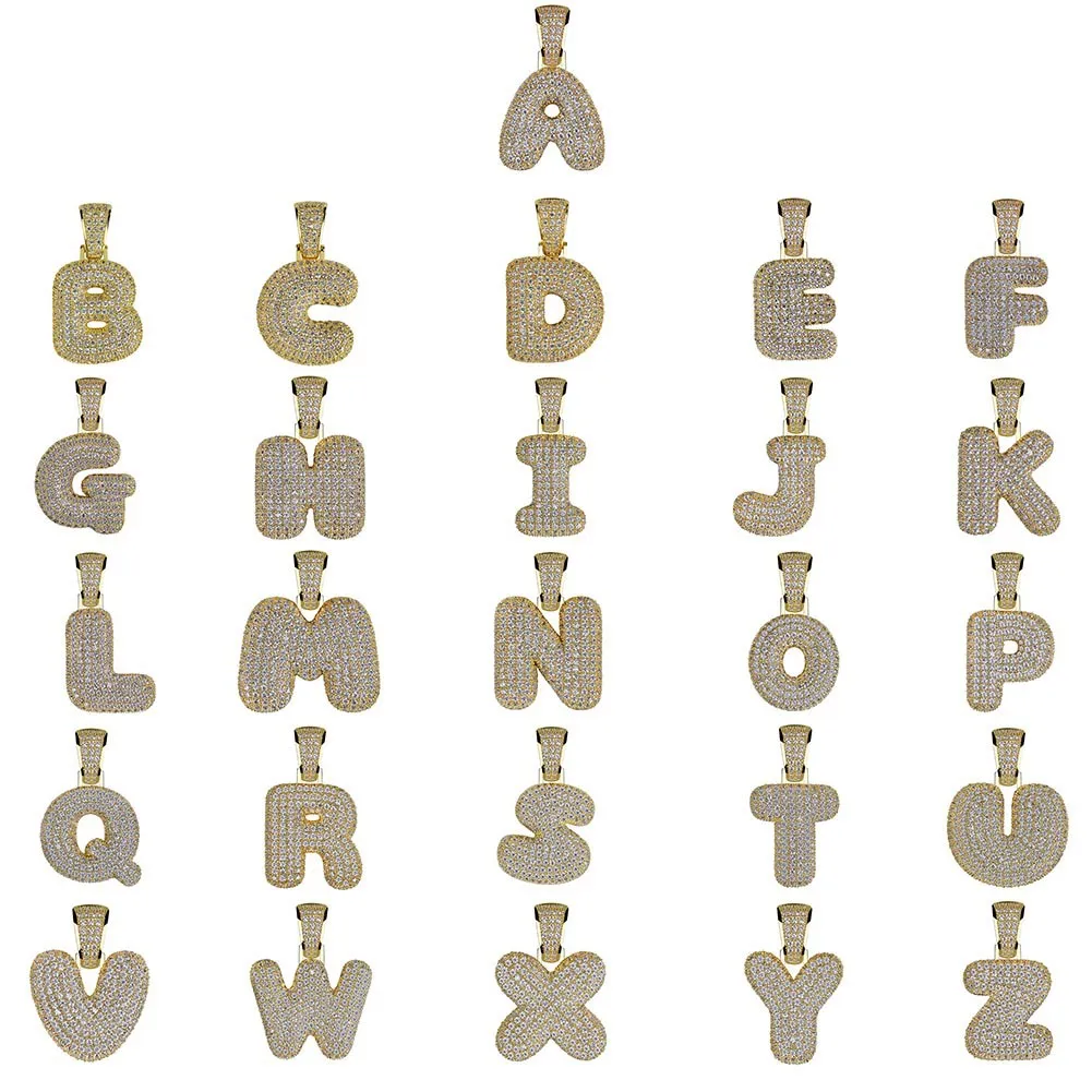 Gioielli Hip Hop da uomo, moda, collana con ciondolo a forma di lettera ghiacciata, lettere iniziali in oro, collane per uomo_voghion.com