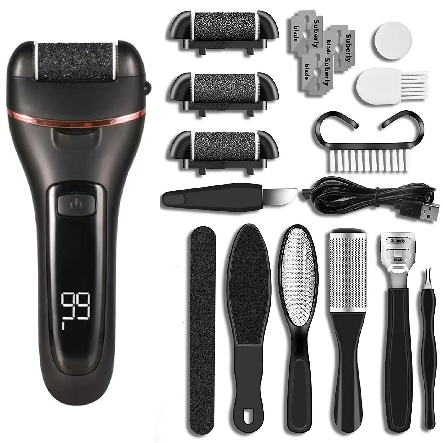 Râpe pieds électrique rechargeable anti-callosités pour pieds_voghion.com