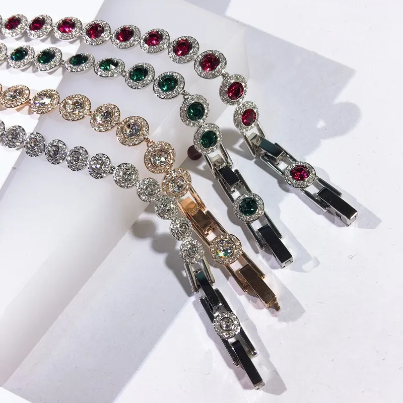 Braccialetto Angel Fashion Designer, serie di gioielli Crystal Mosan Dia, finitura oro rosa_voghion.com