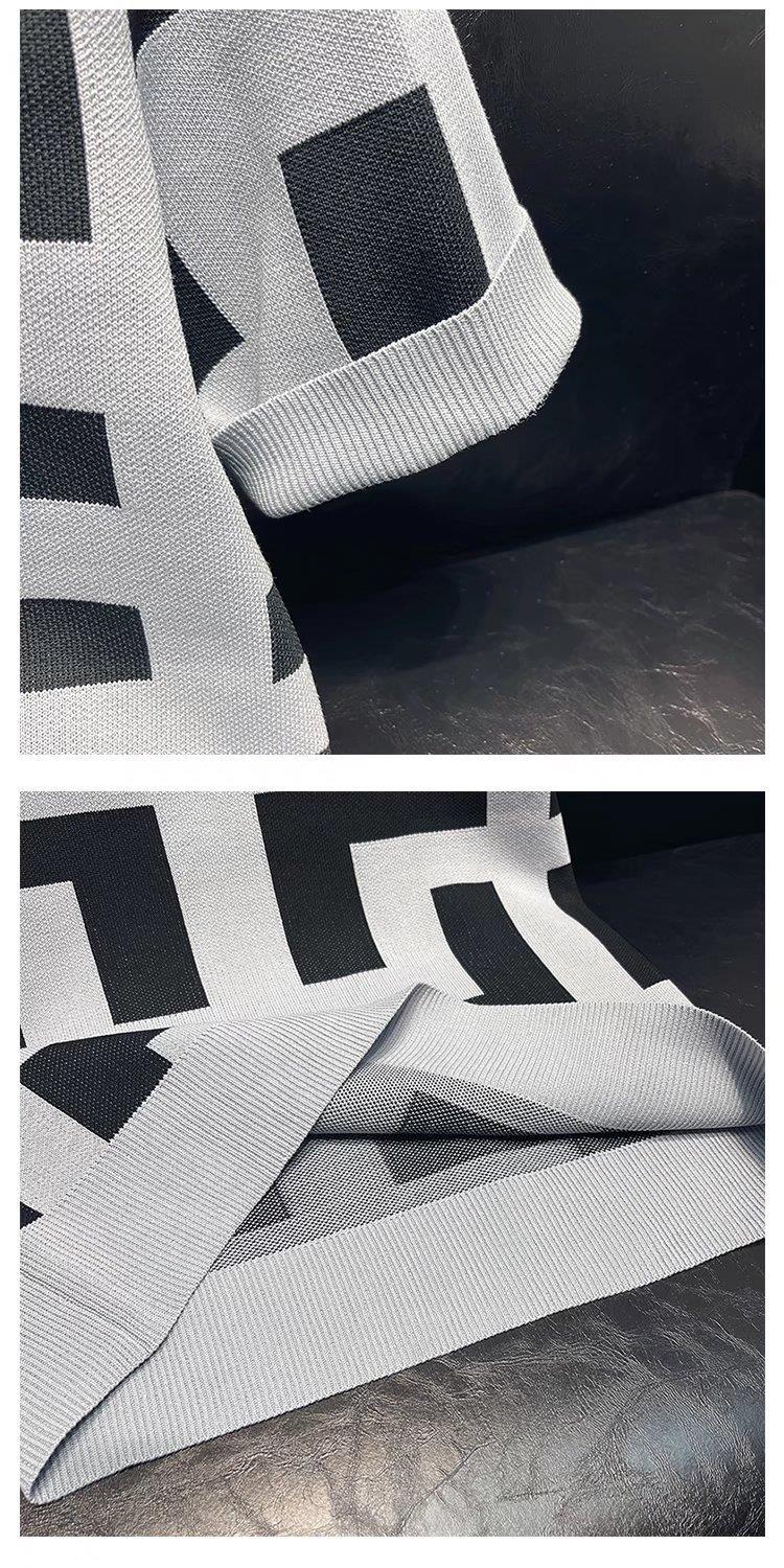 T-shirt estiva da uomo a maniche corte con motivo geometrico primaverile e autunnale slim casual trendy a maniche corte in maglia_voghion.com