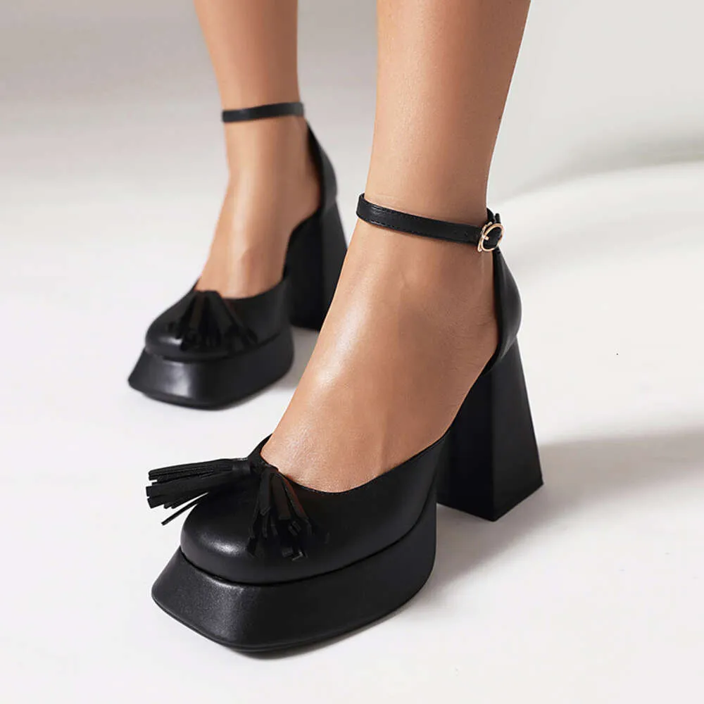 Gingham Gold glänzende Mikrofaser-Fransenschuhe mit hohen Absätzen für Damen mit atmungsaktivem Plateau mit ultrahohem, dickem Absatz_voghion.com