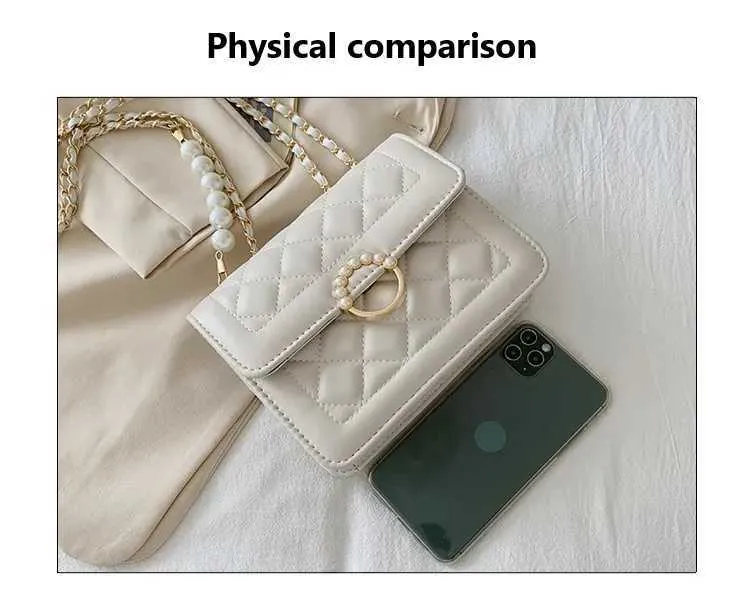 Borsa a spalla e tracolla elegante da donna con catena di perle_voghion.com