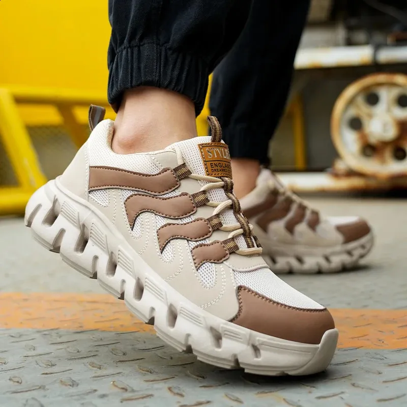 Sicherheitsschuhe für Herren und Damen, stoßfest, perforiert, atmungsaktiv, leicht, Arbeits- und Sportschuhe, nicht abnehmbar, Wanderstiefel, Größe 36–46_voghion.com